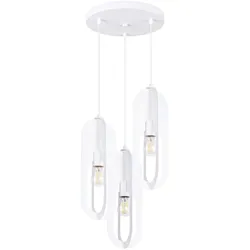 SOLLUX LIGHTING Pendelleuchte "Pendelleuchte NICUS 3P Weiß", weiß, H: 130cm, Lampen, diffuses Licht