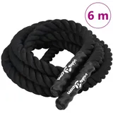 vidaXL Kampfseil Schwarz 6 m 4,5 kg Polyester
