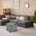 Relaxdays Sitzhocker mit Stauraum 45 x 42 x 45 cm Grau