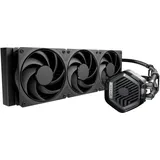 Cooler Master MasterLiquid 360 Atmos Stealth CPU-Wasserkühler – AIO-Wasserkühlsystem (TDP 300 W), Doppelkammerpumpe, vorinstallierte Schwarze Mobius 120-Lüfter, LGA1851/1700- und AM5/AM4-Halterungen