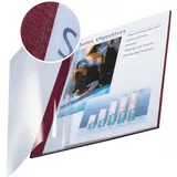 Leitz impressBIND A4 Softcover, 7.0mm, bordeaux rot/transparent, 10er-Pack (73990028)