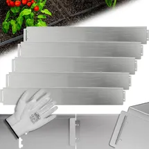 Gardebruk Beeteinfassung 40er-Set Silber Metall 40mx14cm