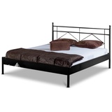 BedBox Metallbett Celina, Metall pulverbeschichtet schwarz 140 cm x 200 cm