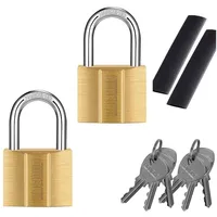 Kawaha Vorhängeschloss langem Bügel wasserdicht massives Messingschloss 40mm