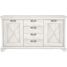 Forte Highboard 178 x 95,9 x 48,2 cm Beige / Weiß