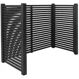 Plus Mülltonnenverkleidung Tokyo  (Holz, Schwarz, Geeignet für Anzahl Mülltonnen: 2 Stk.)