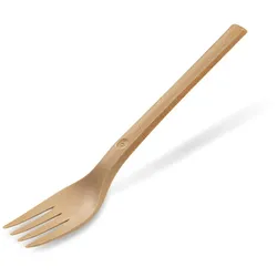 50x Gabeln aus Bio-Komposit 17cm natur braun