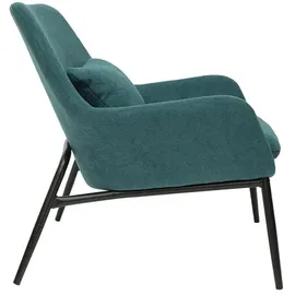 miliboo Sessel MAXINE Samt 78 x 74 x 67 cm Entenblau