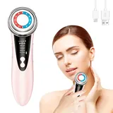 Face Massager, 4-IN-1 Gesichtsmassagegerät Elektrisch mit EMS Rotlichtlampe Mikrostrom Gerät Gesicht, Face Lifting Gerät, Gesicht Massage, Gesichtsmassagegerät Gegen Falten zum More Skin Glow