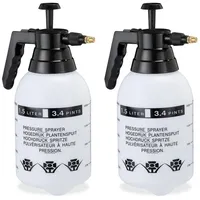 Relaxdays 2 x Pumpsprühflasche, einstellbare Messingdüse, Pflanzen Bewässerung, Schädlingsbekämpfung,