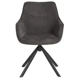 Esszimmerstuhl 4er Set San Carlo dark grey drehbar Dining-Sessel Drehstuhl