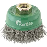 Fortis Topfbürste Edelstahl 80 mm gewellt