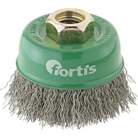 Fortis Topfbürste Edelstahl 80 mm gewellt