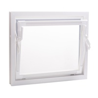 ACO Nebenraumfenster Kippfenster weiß Kellerfenster Einfachglas ESG, Einfachglas ESG, 50x50 cm