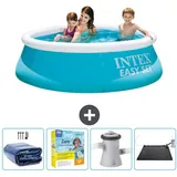 Intex runder aufblasbarer Easy Set-Pool – 183 x 51 cm – Blau – im Lieferumfang enthalten Accessoire CB11 - Intex