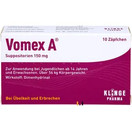 Klinge Pharma Vomex A 150 mg Suppositorien 10 St