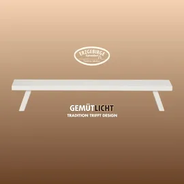 Weigla "Weihnachtsdeko, Made in Germany", weiß, B:70cm H:11cm T:7,5cm, Holzwerkstoff, Schwibbögen, aus Buchenholz, Tiefe ca. 7,5 cm