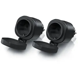Bearware WLAN-Steckdose 2 St. Schwarz