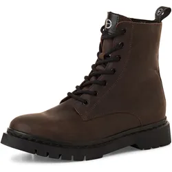 Tamaris Winterboots, Blockabsatz, Schnürboots, Winterstiefelette, T-Logo an der Zunge Tamaris dunkelbraun used 39