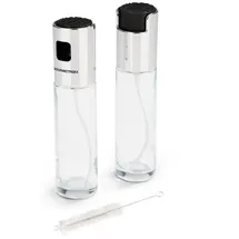 GOURMETmaxx Sprühflasche Essig & Öl 2er-Set 100 ml schwarz/Edelstahl