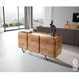 DeLife Sideboard Kiano 145 x 67 x 45 cm Akazie Natur / Schwarz