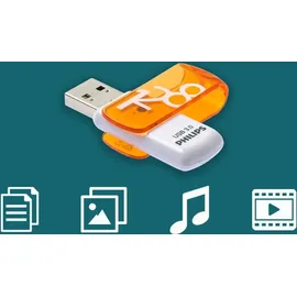 Philips Vivid Edition 128 GB orange/weiß USB 3.0