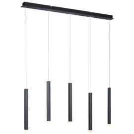 just light. LED-Pendelleuchte BRUNO fünfflammig, schwarz