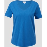 s.Oliver T-Shirt mit V-Ausschnitt, Royal, 40