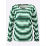 Classic Basics Sieh an! Streifenshirt in grün-champagner-geringelt | Gr.: 56