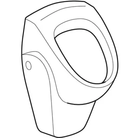 Geberit Renova Urinal Zulauf hinten Spülrand Weiß KeraTect