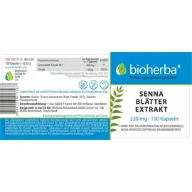bioherba reichenbach gmbh ood Senna Blätter Extrakt Kapseln 100 St.