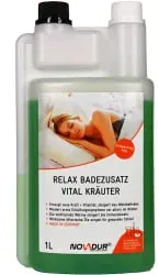 NOVADUR Relax Badezusatz Vital Kräuter  055.0031 , 1000 ml - Doppelhals-Flasche