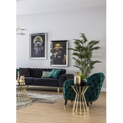 JVmoebel Chesterfield-Sessel Chesterfield Club Sessel Couch Möbel Einrichtung Sofa Relax Einsitzer grün
