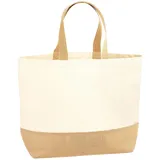 Westford Mill Jute Base Canvas Tote XL Natural 38 x 44 x 18 cm