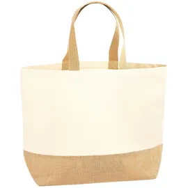 Westford Mill Jute Base Canvas Tote XL Natural 38 x 44 x 18 cm