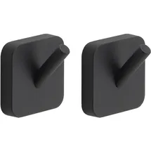 Gedy Tonga Kleiderbügel-Set 2 Stück, Schwarz, matt
