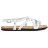 GEOX D BRIONIA Low B Flat Sandal, White, 38