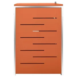 vidaXL Mülltonnenbox für 4 Tonnen 276,5 x 77,5 x 115,5 cm orange