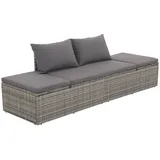 vidaXL Sonnenliege Poly Rattan Gartenliege Liegestuhl Relaxliege Liege