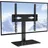 Vevor TV Ständer mit Rollen 615–670 cm Schwarz Glas