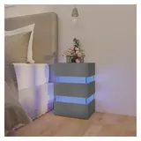 vidaXL LED-Nachttisch Grau 45x35x67 cm Holzwerkstoff