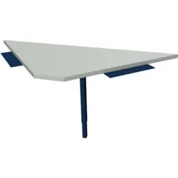Rocholz Ecktisch SYSTEM 2000 angebaut trapezförmig 920x700x690-960 mm