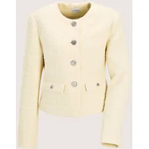 Madeleine Eleganter Tweed-Kurzblazer mit Metallknöpfen in wollweiß | Gr.: 42