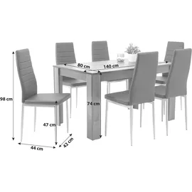 Hela Tischgruppe Helene IV (LBH 140x80x74 cm) - LBH 140x80x74 cm