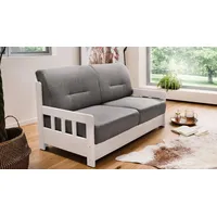 Schlafsofa Kampus Funktionssofa 2-Sitzer Couch in dunkelgrau ausklappbar 154 cm