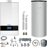 Buderus GB182i.2 Logaplus Gas-Brennwert Paket W42 weiß mit Regelung BC400 und Warmwasserspeicher SU160 - 35 kW - 7739621349