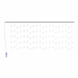 vidaXL LED-Lichtervorhang mit Sternen 500 LED Kaltweiß 8 Funktionen
