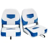 Goplus 2er Set Bootssitz, Bootsstuhl mit Klappbarer Rückenlehne, Hochelastischer Schaumstoff, pvc, pp, Wetterfest, Langlebig und Wasserdicht, uv