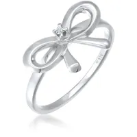 Elli DIAMONDS Ring 925 Sterling Silber Schleife, Verlobungsring in Weiß | Gr.: 52