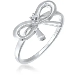 Elli DIAMONDS Ring 925 Sterling Silber Schleife, Verlobungsring in Weiß | Gr.: 52